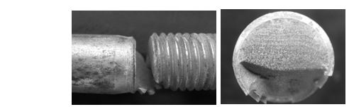 六角頭螺栓疲勞斷裂斷口形貌， 彩鋅螺栓疲勞斷裂斷口形貌